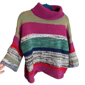 NWOT Striped Turtleneck Sweater